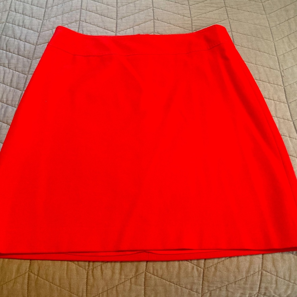 Talbots Red Wool Pencil Skirt Size 10